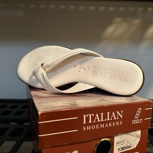 Italian shoe maker white sandals